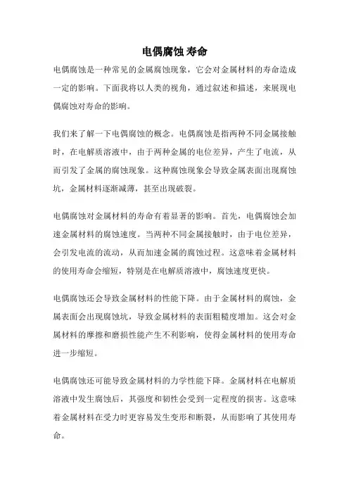 电偶腐蚀 寿命