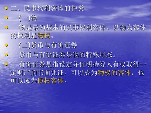 民事权利客体
