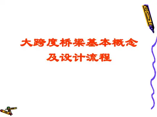 大跨度桥梁基本概念及设计流程PPT课件