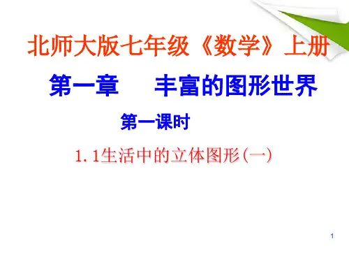 北师大版七年级数学上册 1.1 生活中的立体图形(共28张PPT)