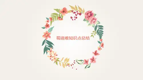蜀道难 知识点总结+练习
