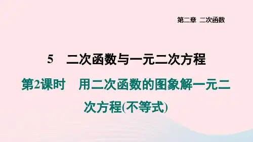 2.5++二次函数与一元二次方程第2课时+课件+++2023--2024学年北师大版九年级数学下册+