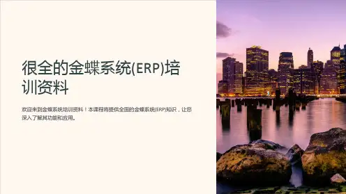 很全的金蝶系统(ERP)培训资料