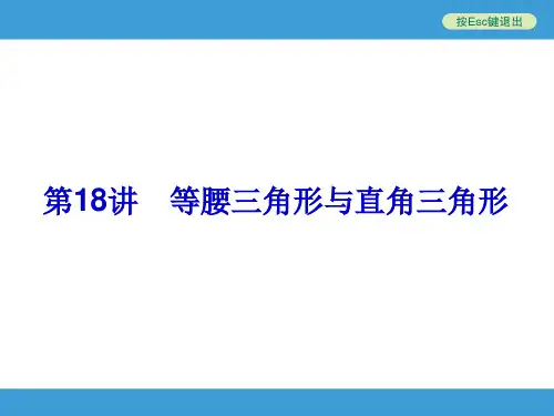 中考复习备战策略_数学PPT第18讲_等腰三角形与直角三角形