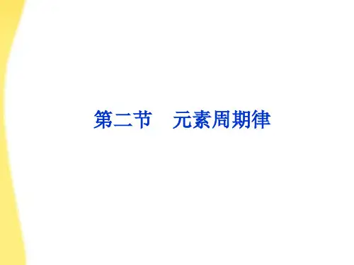 元素周期律复习课件