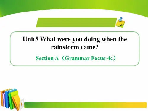  Unit 5 What were you doing when the rainstorm课件