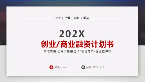 创新创业大赛商业计划书PPT模板