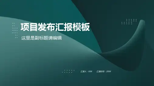 项目发布汇报模板