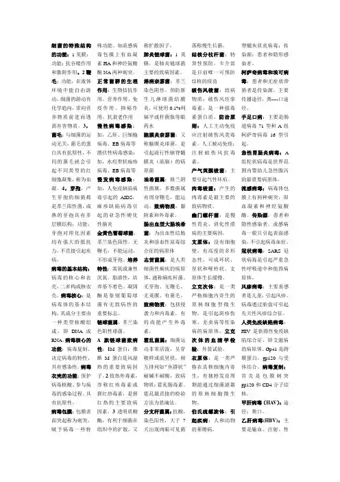 细菌的特殊结构的功能