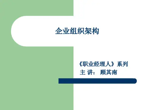 企业组织架构ppt课件