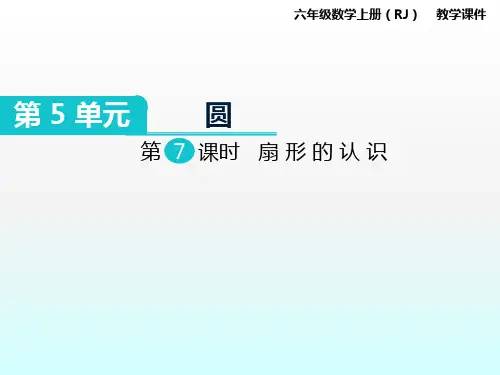 人教版小学数学六年级上册  第5单元  圆  第7课时 扇形的认识