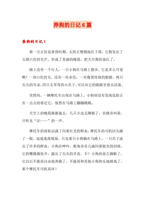养狗的日记6篇