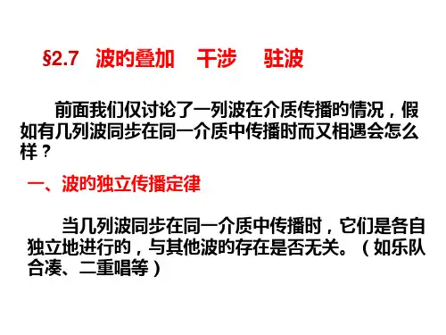波的叠加-干涉-驻波