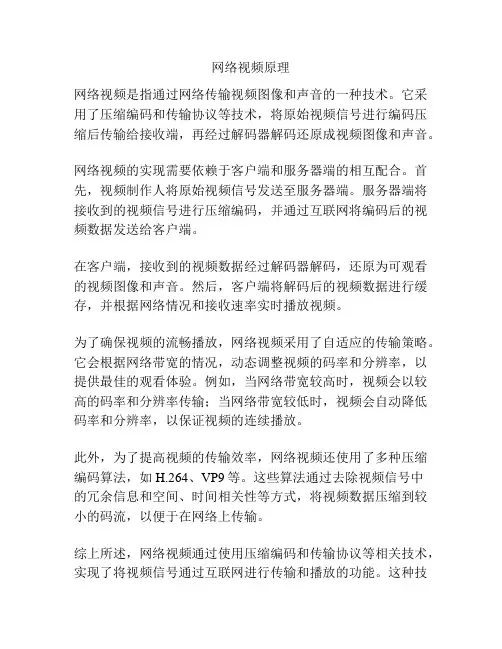 网络视频原理