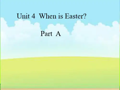 小学英语人教版(PEP)五年级下册 Unit4 When is Easter PartA课件