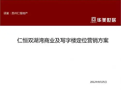 仁恒双湖湾商业及写字楼定位营销方案