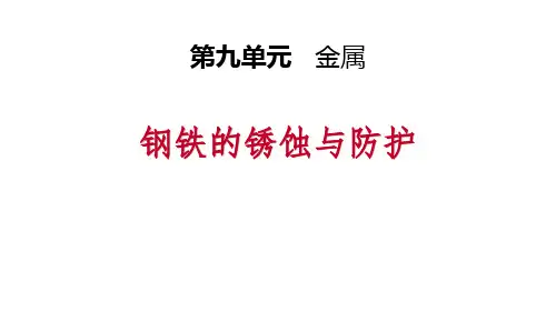 鲁教版九年级化学下册 钢铁的锈蚀与防护 金属 课件