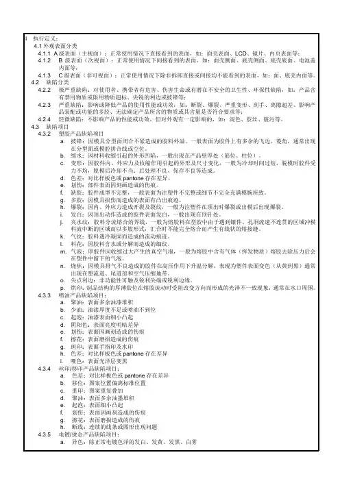 产品通用检查标准