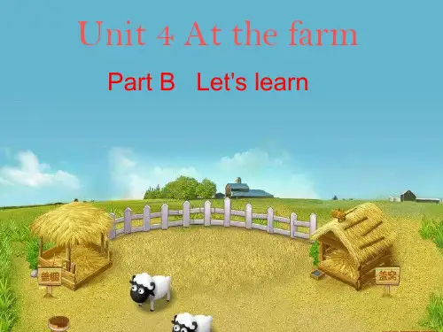 四年级下册英语课件-Unit 4 At the farm part B ｜人教(PEP)(2014秋) (共52张PPT)