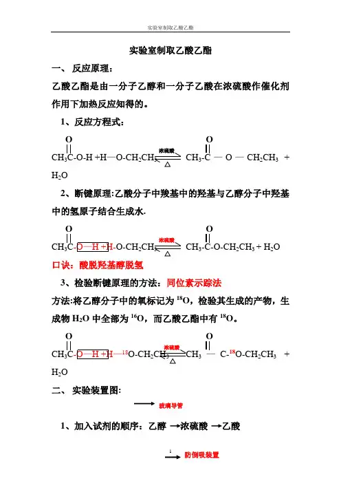 实验室制取乙酸乙酯