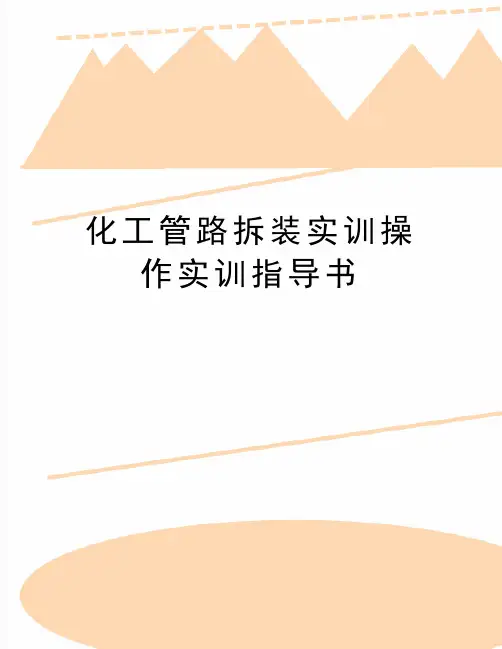 最新化工管路拆装实训操作实训指导书