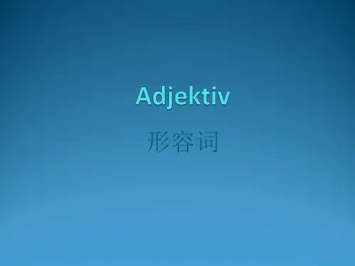 德语形容词词尾变格, Adjektivdeklination.ppt