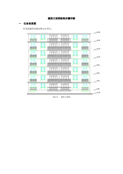 建筑立面图绘制步骤详解