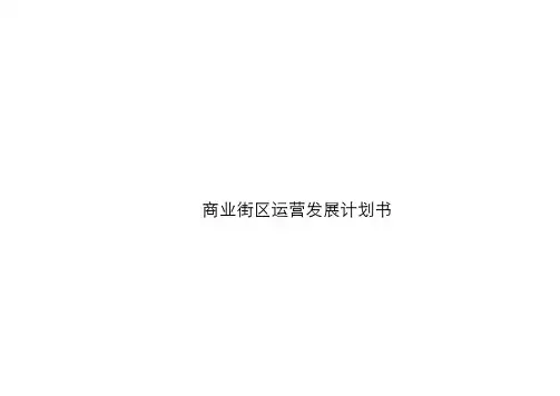 商业街区运营发展计划书
