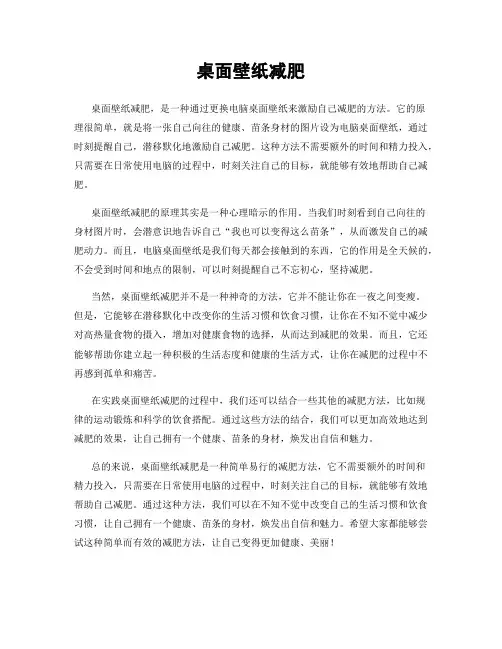 桌面壁纸减肥