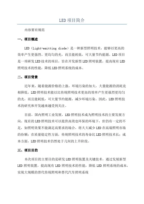 LED项目简介