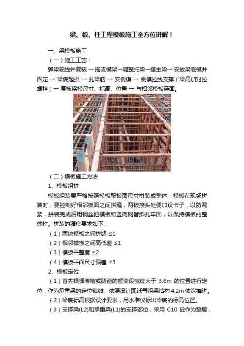 梁、板、柱工程模板施工全方位讲解！