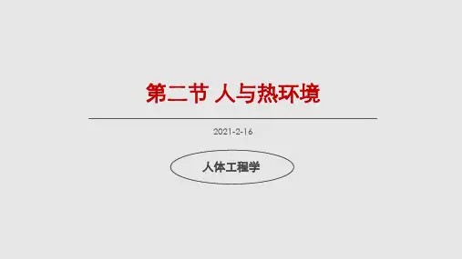 人机工程学第4章(人与环境)