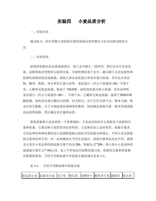 小麦品质分析