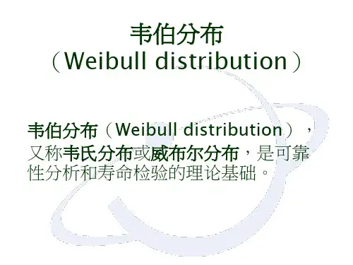 韦伯预测(Weibull Forecast)