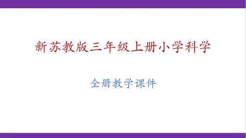 新版教材苏教版三年级上册科学全册教学课件PPT