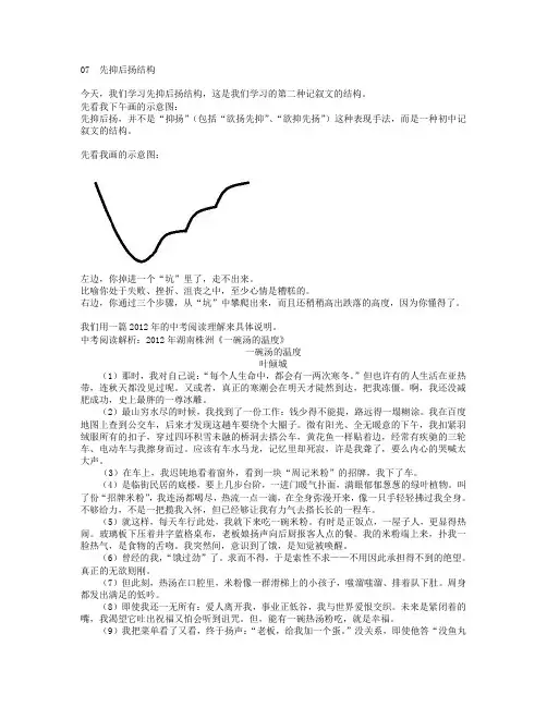 先抑后扬结构