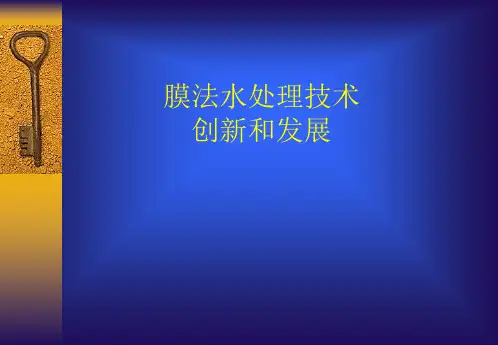膜法水处理技术的创新和发展