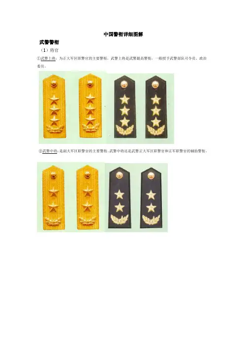 中国警衔详细图解