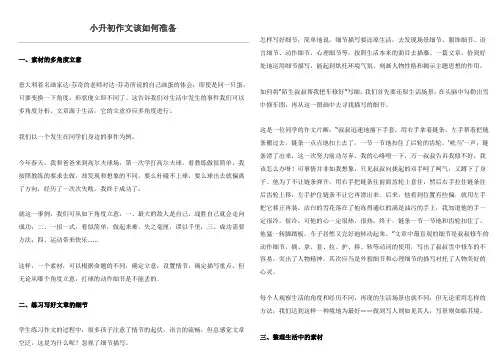 小升初作文该如何准备