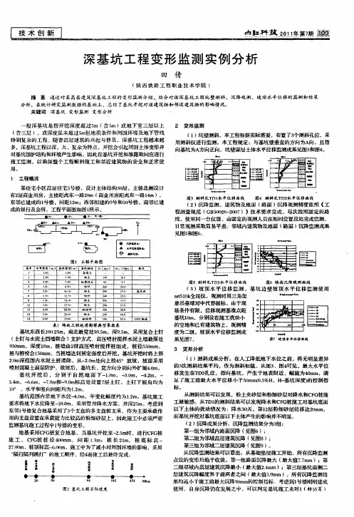 深基坑工程变形监测实例分析