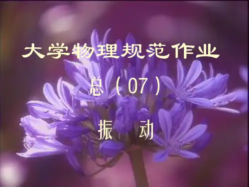 大学物理规范作业A(本一)振动解答