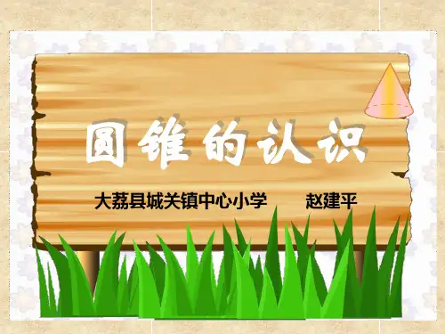 赵建平 圆锥的认识PPT课件
