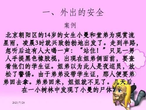 社会生活中的安全常识MicrosoftPowerPoint演示文稿PPT