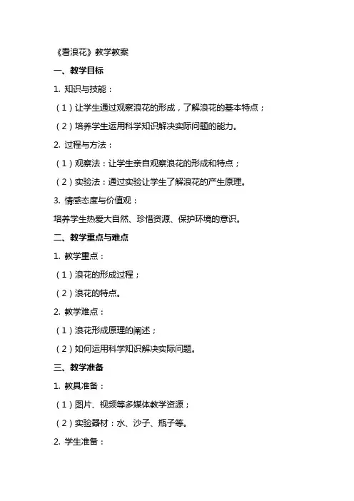 《看浪花》教学教案