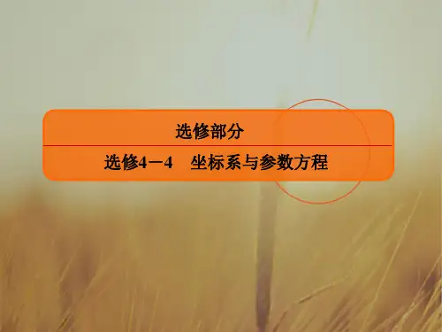 2018届高三数学文一轮复习课件：选4-4-2 参数方程 精品