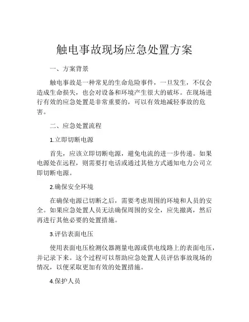触电事故现场应急处置方案