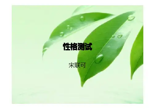性格测试宋联可