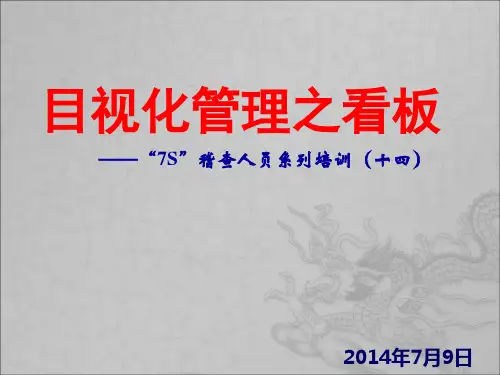 14.目视化管理之看板