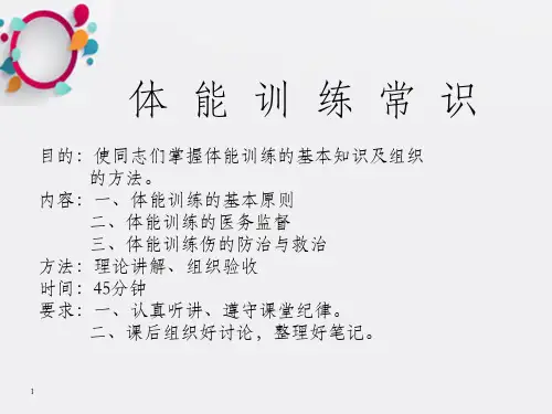 教学-体能训练常识ppt课件