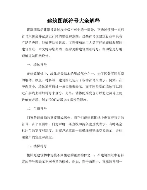 建筑图纸符号大全解释
